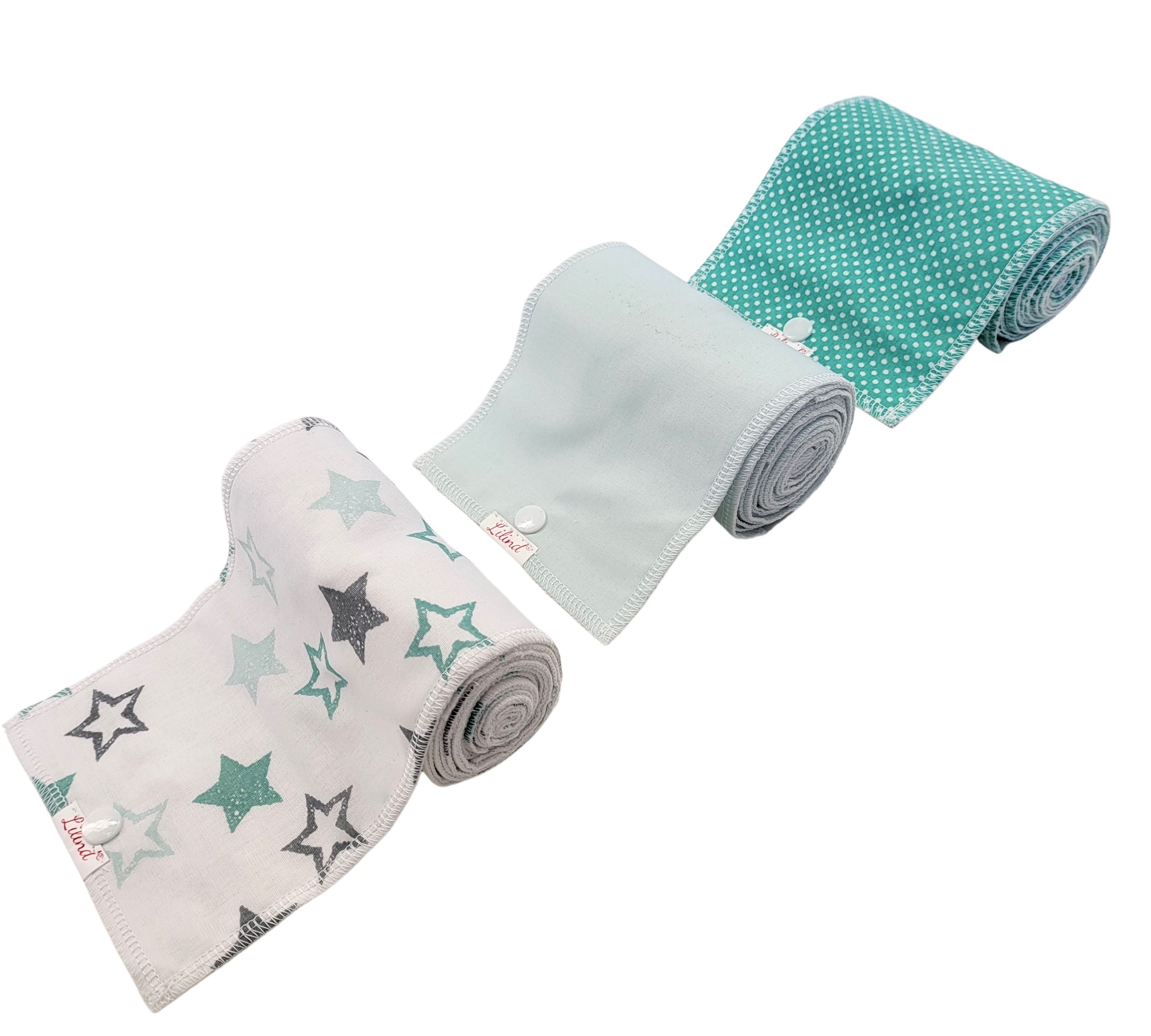 30 Pack Reusable toilet paper roll, Stars Starter set, Paperless toilet towels, Zero Waste, Washable Nonpaper Towels, Family Cloth