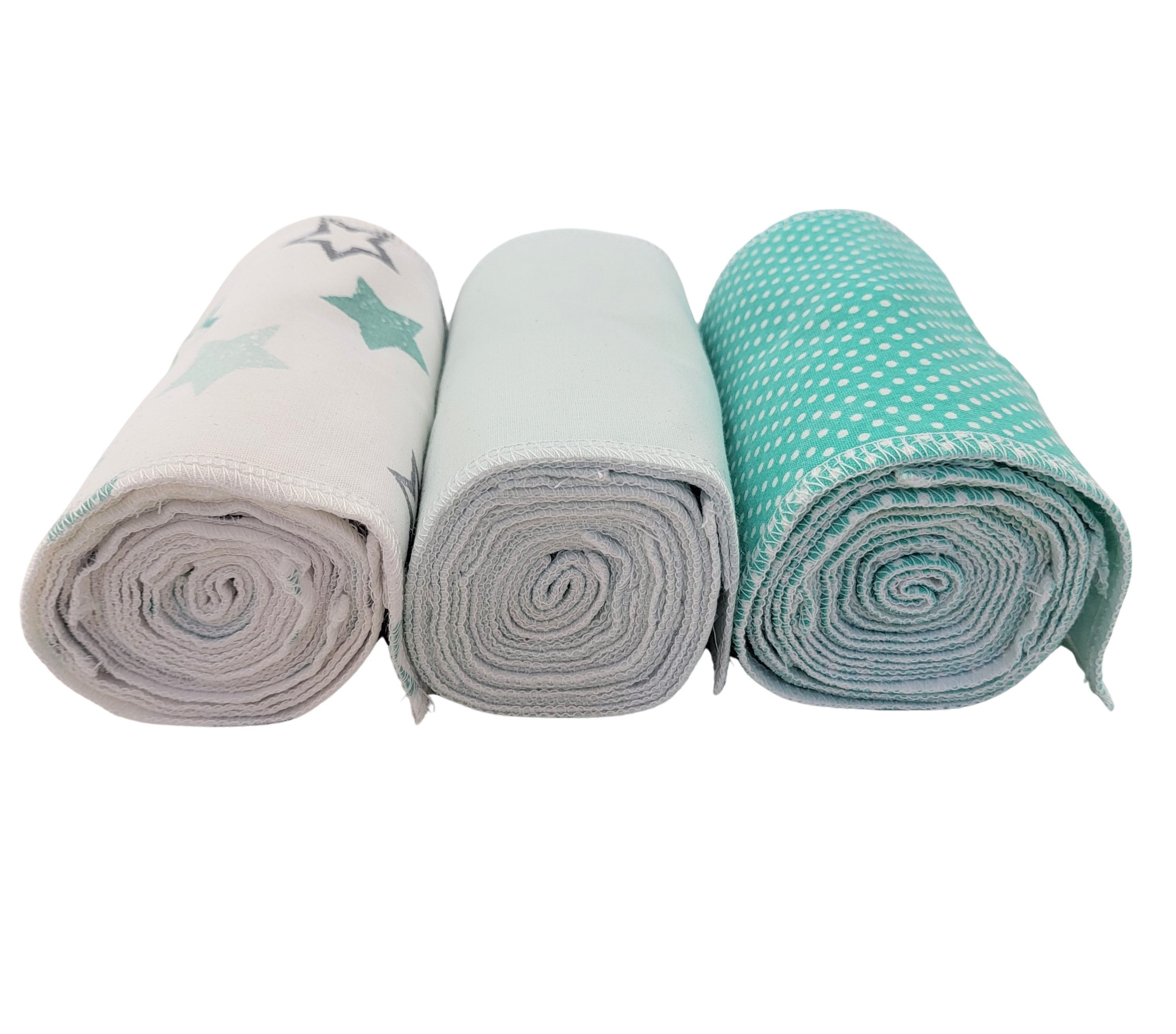 30 Pack Reusable toilet paper roll, Stars Starter set, Paperless toilet towels, Zero Waste, Washable Nonpaper Towels, Family Cloth