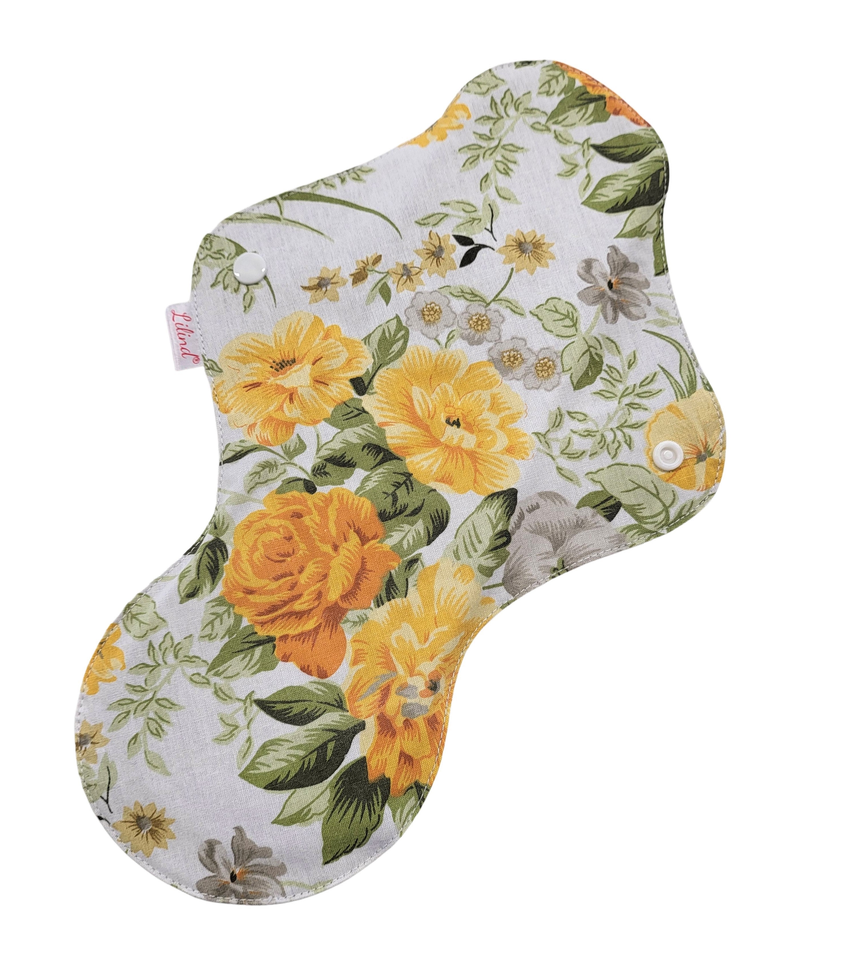 Lilind® Organic Cloth Pads with free Bag, Comfortable, Healthy, Waterproof, Reusable, 100% Cotton, Spring flowers