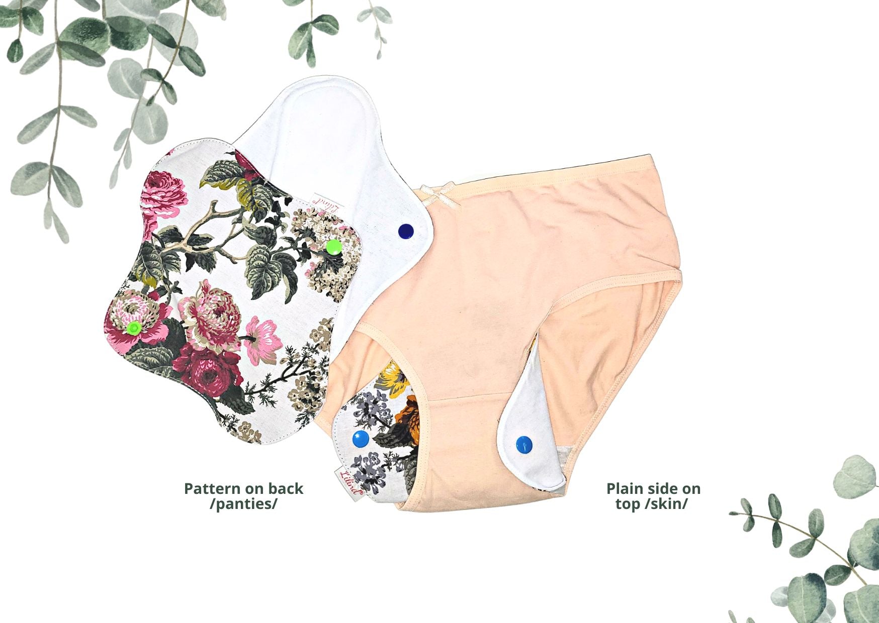 Lilind® 17 Pack Jumbo Set Organic Cloth Pads, Reusable Washable Menstrual Family Cloth, Zero Waste 100% Cotton