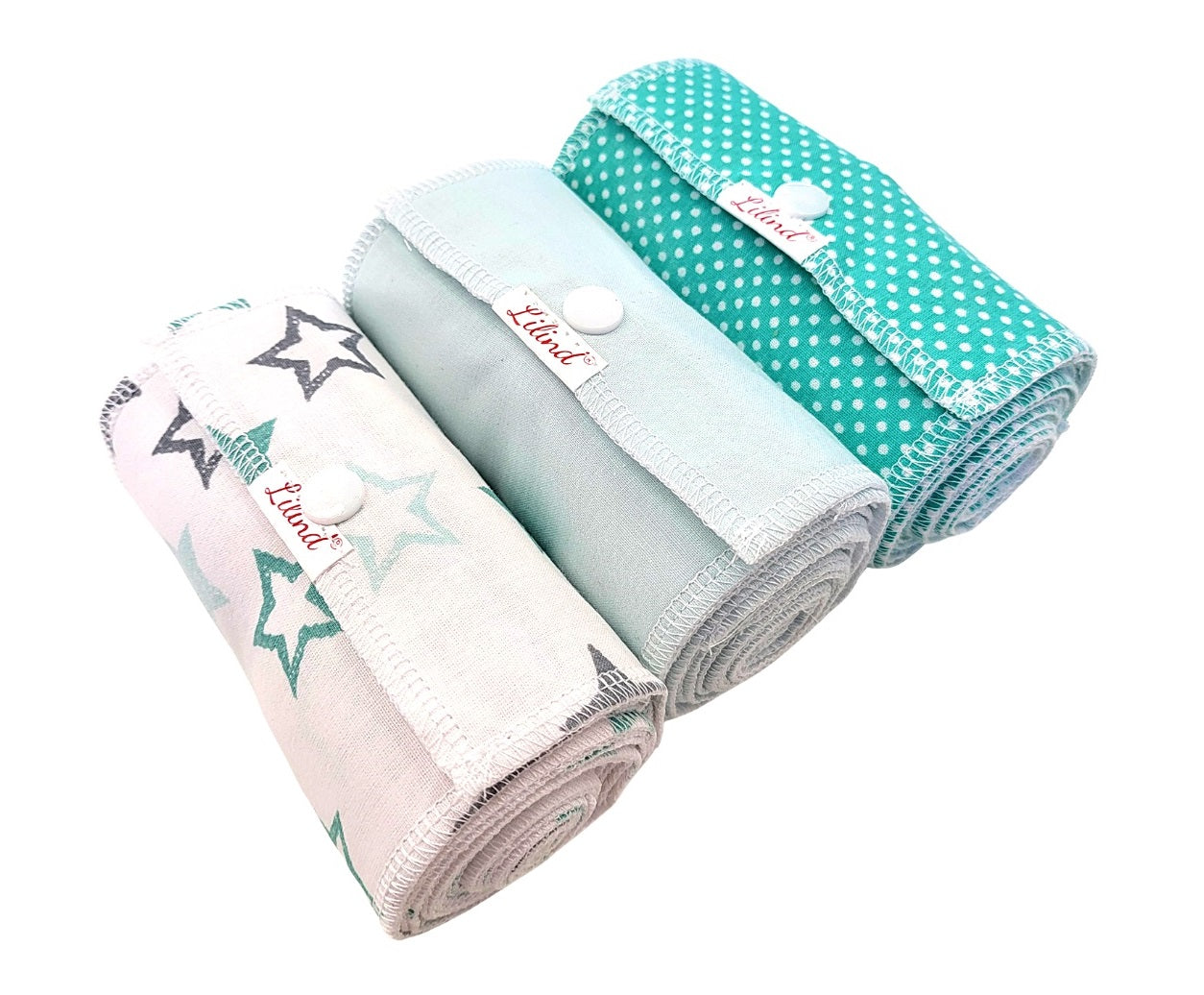 30 Pack Reusable toilet paper roll, Stars Starter set, Paperless toilet towels, Zero Waste, Washable Nonpaper Towels, Family Cloth