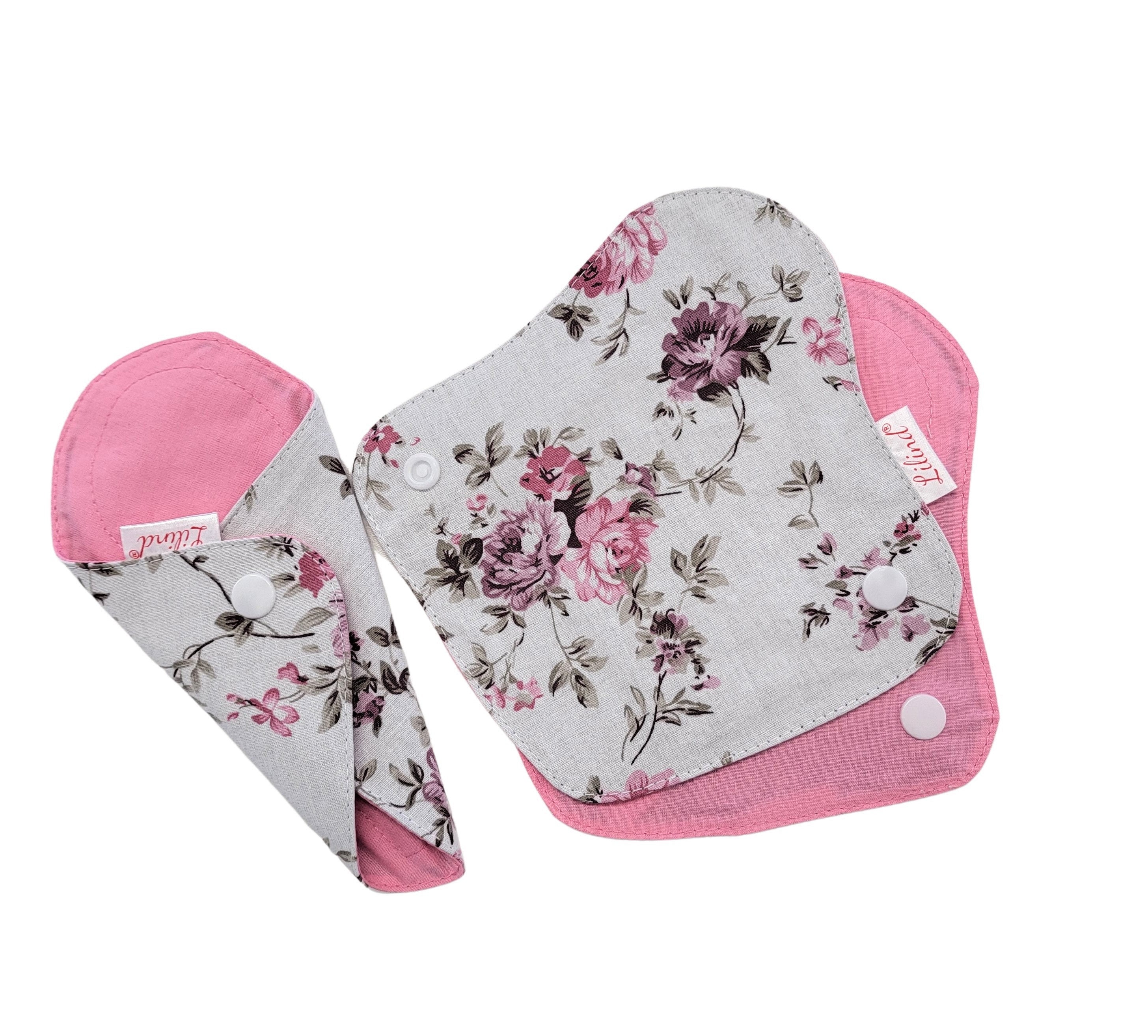 12 Pack Reusable Cloth Pads with free Bag, Jumbo Starter Set, Mix Vintage, Gifts for Her