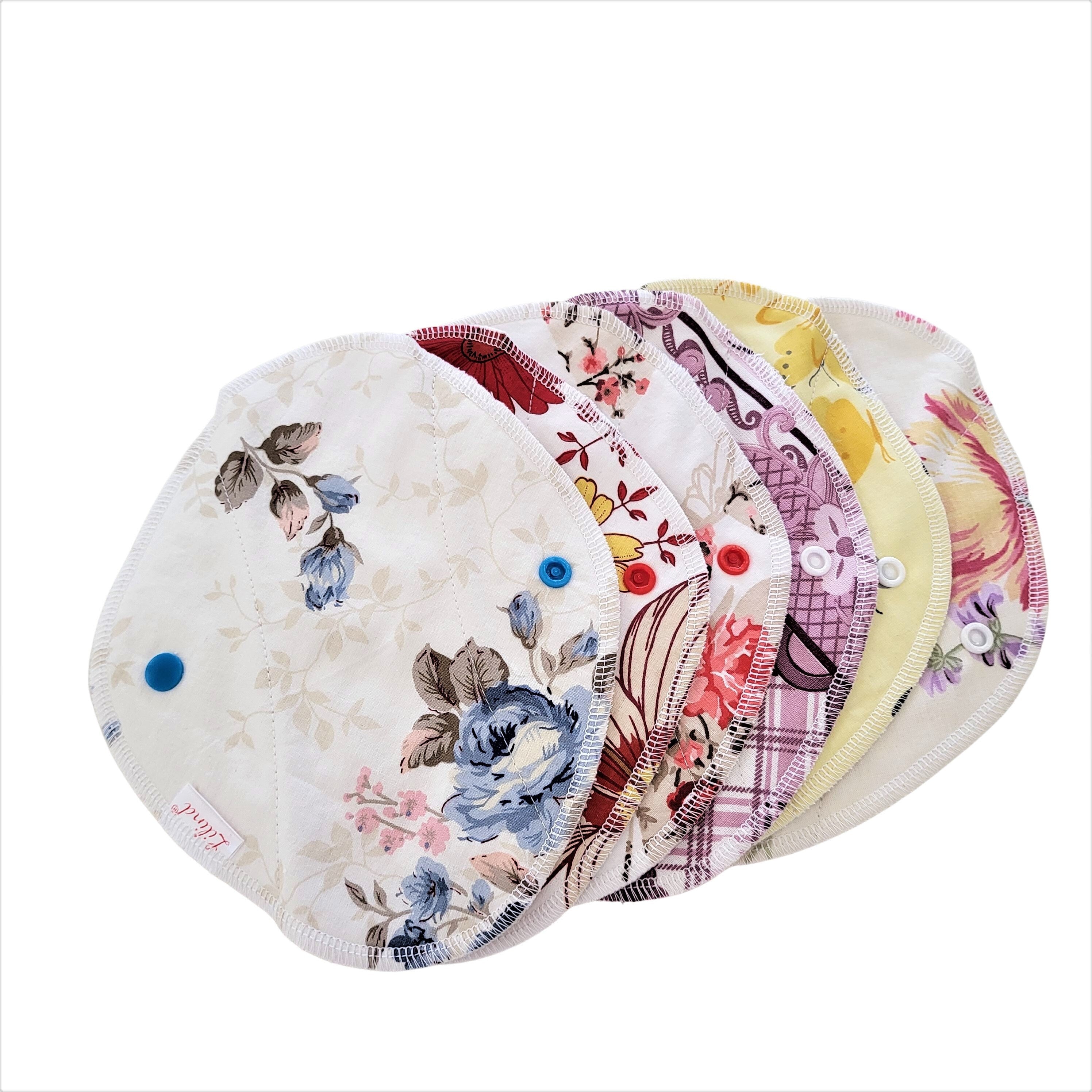 Lilind® 6 Pack 7" Organic Cloth Everyday Pantyliner Pads, Soft, Comfortable, Zero Waste, Gift for women