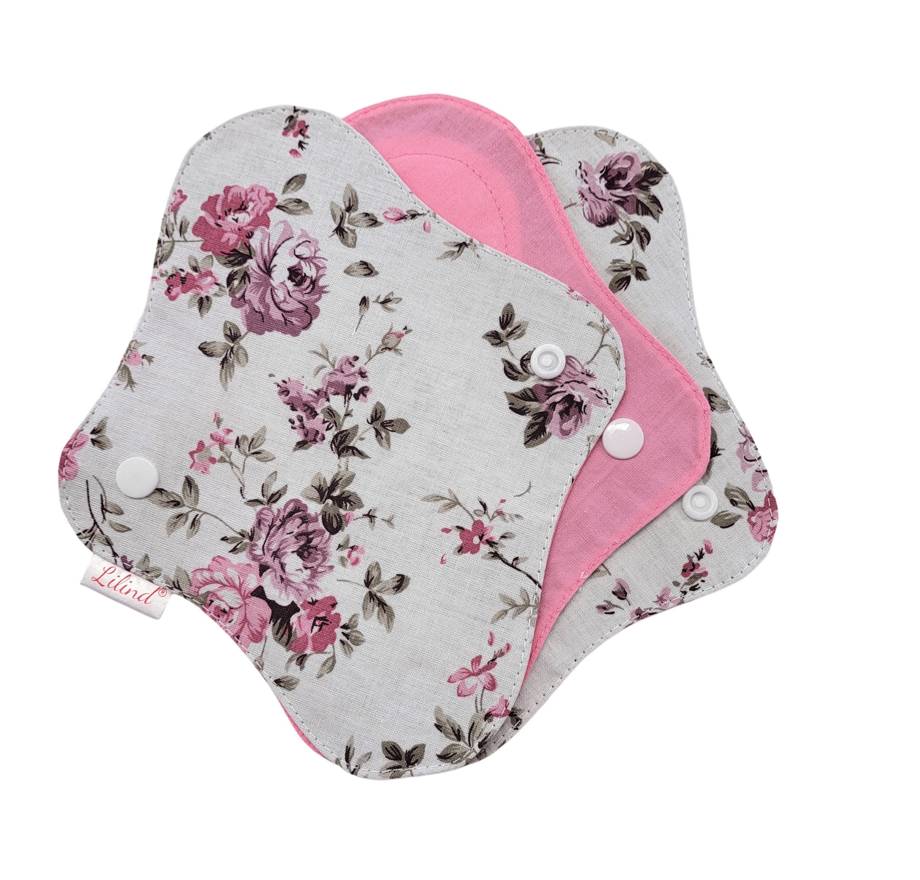 12 Pack Reusable Cloth Pads with free Bag, Jumbo Starter Set, Mix Vintage, Gifts for Her