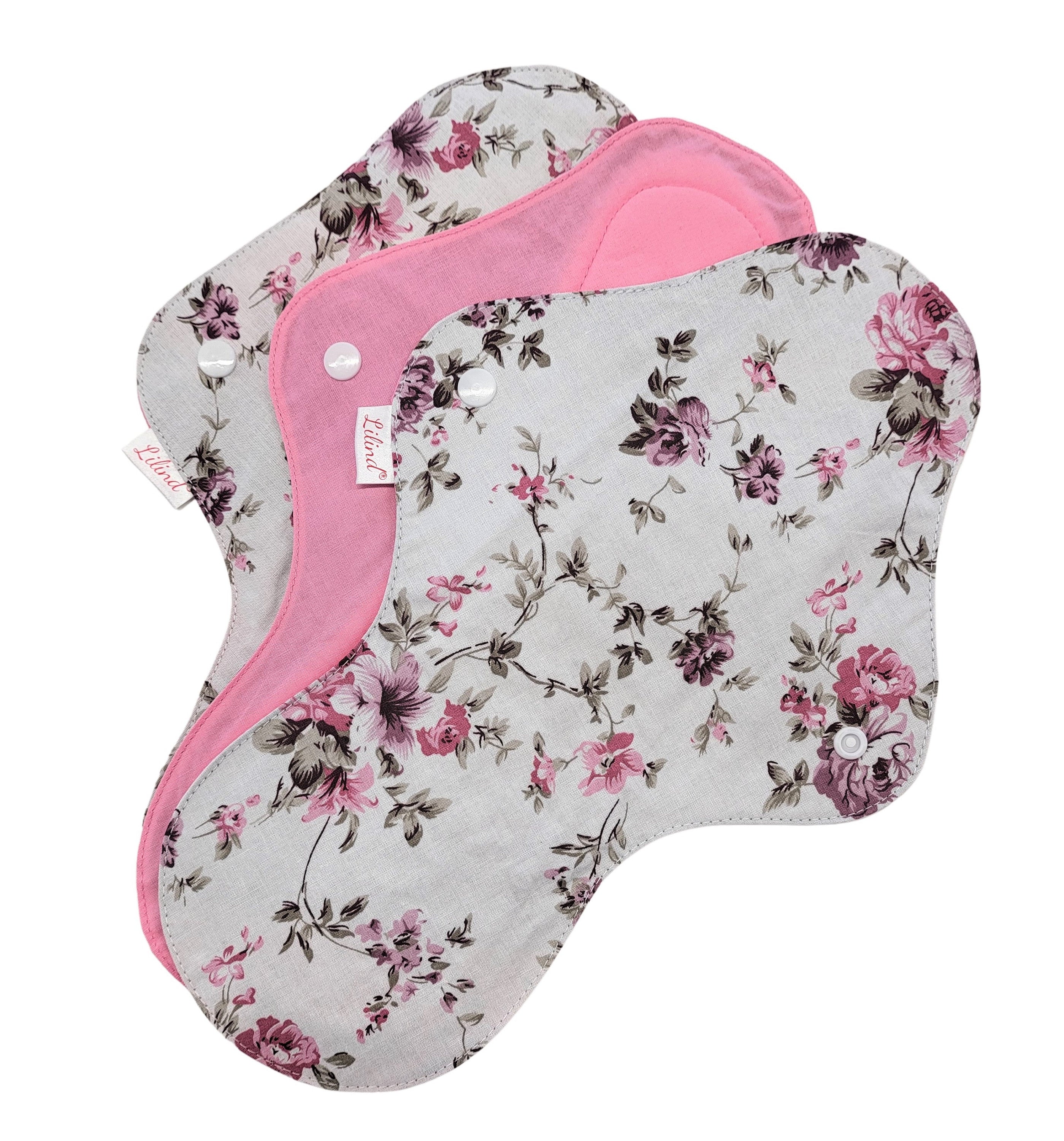 12 Pack Reusable Cloth Pads with free Bag, Jumbo Starter Set, Mix Vintage, Gifts for Her